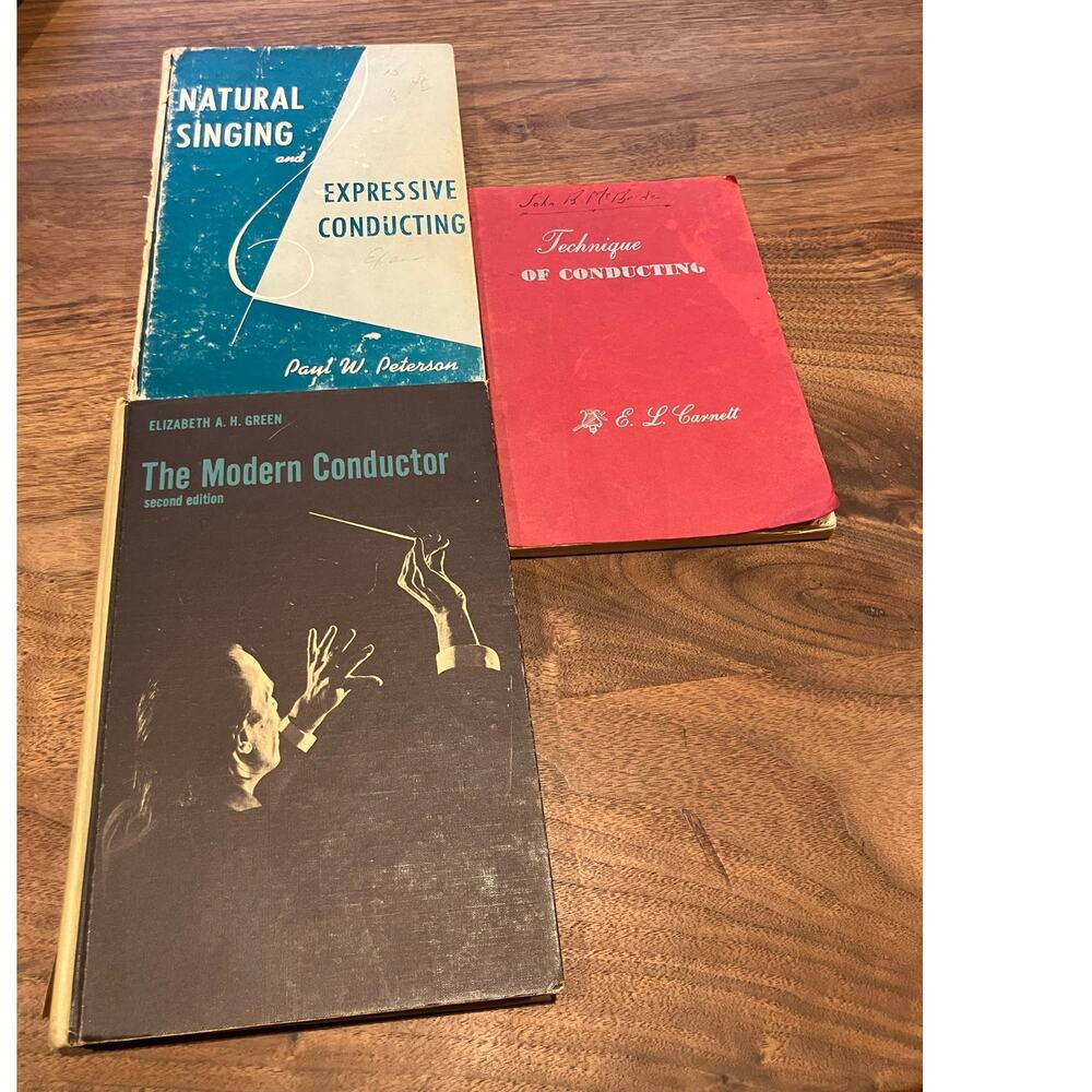 Conductor Singing Book Lot of (3) Vintage Peterson, Carnett, 1940s 1950s 1960s‎